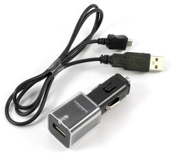 Grundig microUSB szivargyujtós töltő - 80cm