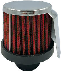 FUAN Karterszűrő króm hővédő lemezzel - 12mm - 65x75mm