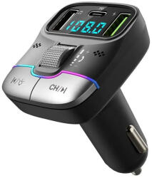 GZ01 FM transzmitter - dupla USB+USB-C - 12-24V
