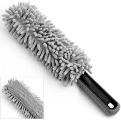  Mikroszálas felnitisztító, műszerfaltisztító kefe - 34 cm - szürke