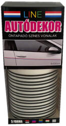 LINE öntapadós dekorcsík - 8x130cm - fekete-fekete - 06