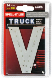 LAMPA Led-es betű - "V" - 24 V - 90mm - fehér