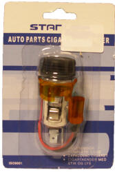  Szivargyújtó - komplett, világítós - sárga