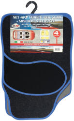 OTOTop New Queen textil autószőnyeg szett - kék/fekete - 4db-os