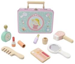  Kozmetikai készlet rózsaszín és zöld fémdobozban