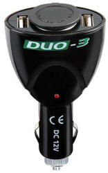 LAMPA Szivargyújtós USB töltő + 2 USB