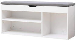 Timeless Tools Cipőtároló pad párnázott üléssel - fehér/szürke