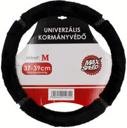 Maxspeed kormányvédő szőrös strasszkővel - fekete - 37-39cm