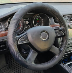  Műbőr kormányvédő - 38cm - fekete - extracar - 2 878 Ft