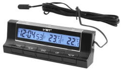  Autós óra külső/belső hőmérséklet érzékelővel - 12V