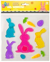  Zselés ablakdísz (színes nyuszik)