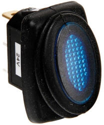 LAMPA Vízálló kapcsoló kék leddel - 12/24V - 10A