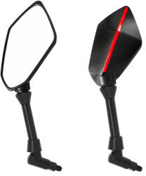 MAXSPEED LED-es motorkerékpáros visszapillantó tükör - párban - fekete