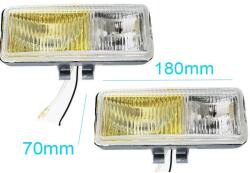  Téglalap ködlámpa szett dupla foncsorral 180X70X70mm - KL-SW1203 / HY-116B - párban