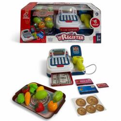 Pénztárgép klt. , el. , vil. , LCD kijelzõ, mikrofon, 33x16 cm dob - vackorjatek