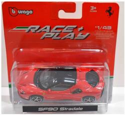Bburago Race and Play Ferrari SF90 Stradale fém autó 1: 64