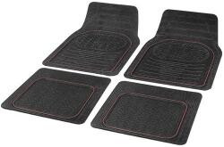 Carpoint Contour - 4 részes autószőnyeg szett, gumi, fekete színben