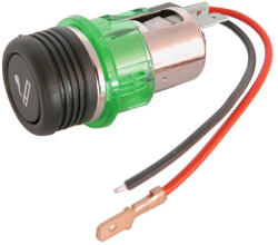 Carpoint Szivargyújtó - komplett, világítós - zöld