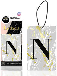 Aroma Car illatosítő - betűk - fekete - N