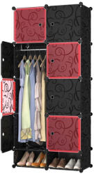 Timeless Tools Műanyag elemes szekrény - piros-fekete