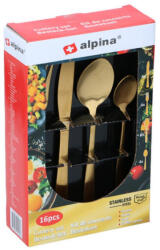 Alpina 16db-os evőeszköz készlet - arany