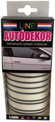 LINE öntapadós dekorcsík - 8x130cm - fekete-fehér - 02