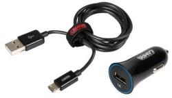 LAMPA - szivargyújtós töltő - 1000mA + 1 Micro USB kábel 100cm