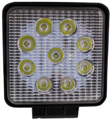  LED munkalámpa - 10-60V 27W IP67 - szúró - négyzet