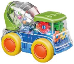  Teherautó, el. , hang-fény, bolygóker. , betonkeverõ, fogaskerekes, átlátszó, 21, 5x13 cm dob