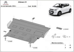 Scut Protection Citroen C1, 2014-2022 - Acél Motor, váltó és hűtővédő lemez
