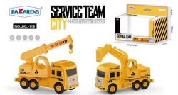 Teherautó, munkagépes, lend. , kampós/markolós, 2 féle, 17x10+ cm dob - vackorjatek