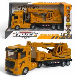  Teherautó, munkagépes, kampós, 31x16 cm dob