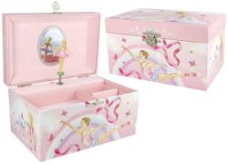 Zenélő ékszerdoboz, rózsaszín - balerinás