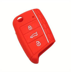  VW gumi autókulcs tok - piros -W14475R