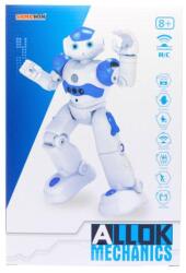  R/C robot, el. , zenél és táncol, 27x16 cm dob