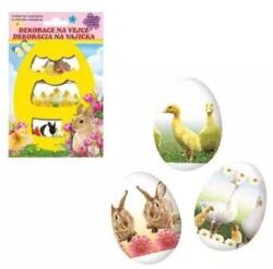 PLUS LINE Tojásdíszítő fólia, 12 db-os - Húsvéti állatok (AN779) - vackorjatek
