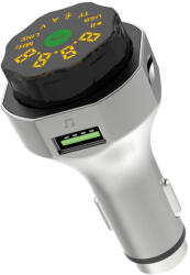 AP06 Bluetooth FM Transzmitter - USB töltővel és ablaktörőkalapács funkcióval