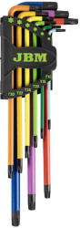 JBM 9 darabos extra hosszú Torx kulcskészlet - színes
