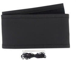 CARMOTION Valódi bőr kormányvédő - fekete - varrható - 37-39cm