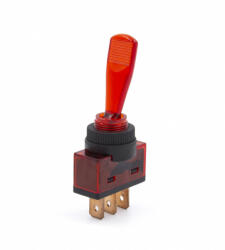 AE Világító billenőkapcsoló - piros - 12V 20A