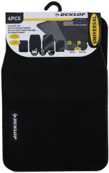 Dunlop univerzális autószőnyeg szett - két oldalas - textil/gumi - fekete