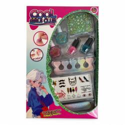 Köröm dekor klt. , körömlakk, kieg. , smink, 2 féle, 18x28 cm dob - vackorjatek