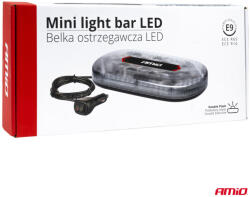 AMIO tetővillogó, mágneses - sárga - 48LED 12/24V