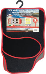 OTOTop New Queen textil autószőnyeg szett - piros/fekete - 4db-os