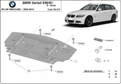 Scut Protection BMW 3 E90, 2004-2011 - Acél Hűtővédő lemez