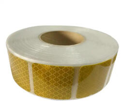  Öntapadós fényvisszaverő csík, szakaszos - sárga - 1m