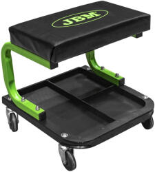 JBM Négyszögletű fém műhelyszék kerékkel és szerszámtálcával