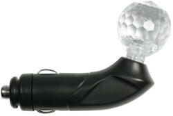 LAMPA "Crystal-Ball" kristálygömb - szivargyújtós dekorvilágítás - piros - 12V