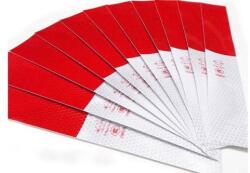  Fényvisszaverő csík piros-fehér - M-3C - 10db