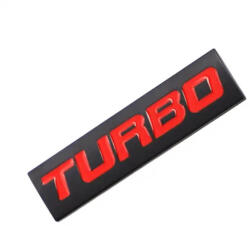  Turbo dekorációs matrica - fekete, piros